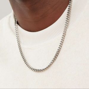 MEJURI TITANIUM curb chain necklace